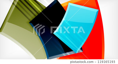Colorful geometric abstract shapes. Illustration For Wallpaper, Banner, Background, Card, Book Illustration, landing page Colorful geometric abstract shapes. Illustration For Wallpaper, Banner, Background, Card, Book Illustration, landing page 119165193