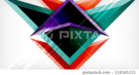 Abstract background color triangles and arrows composition. Vector Illustration For Wallpaper, Banner, Background, Card, Book Illustration, landing page Abstract background color triangles and arrows composition. Vector Illustration For Wallpaper, Banner, Background, Card, Book Illustration, landing page 119165215