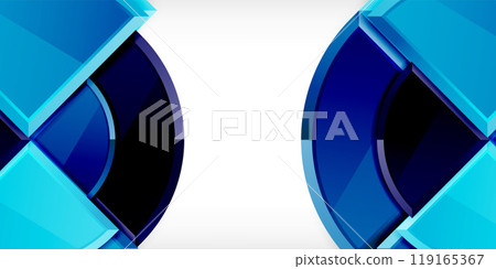 Glossy circles geometric background. Vector Illustration For Wallpaper, Banner, Background, Card, Book Illustration, landing page 119165367