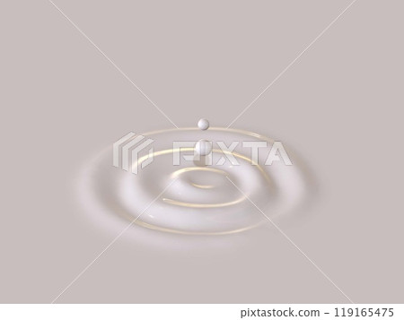 牛奶波紋的 3D 插圖 119165475