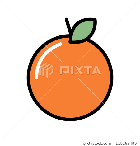 橙色圖示水果 119165499