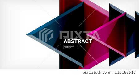 Triangle glass shapes geometric abstract background. Vector Illustration For Wallpaper, Banner, Background, Card, Book Illustration, landing page 119165513