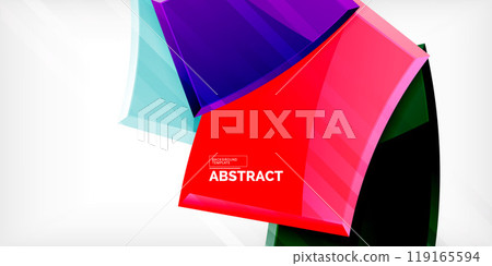 Vector abstract color geometric shapes. Illustration For Wallpaper, Banner, Background, Card, Book Illustration, landing page Vector abstract color geometric shapes. Illustration For Wallpaper, Banner, Background, Card, Book Illustration, landing page 119165594