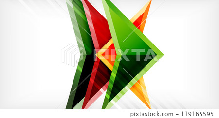 Abstract background color triangles and arrows composition. Vector Illustration For Wallpaper, Banner, Background, Card, Book Illustration, landing page Abstract background color triangles and arrows composition. Vector Illustration For Wallpaper, Banner, Background, Card, Book Illustration, landing page 119165595