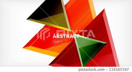 Triangle glass shapes geometric abstract background. Vector Illustration For Wallpaper, Banner, Background, Card, Book Illustration, landing page Triangle glass shapes geometric abstract background. Vector Illustration For Wallpaper, Banner, Background, Card, Book Illustration, landing page 119165597