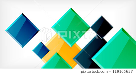 Colorful squares with reflections abstract background design. Vector Illustration For Wallpaper, Banner, Background, Card, Book Illustration, landing page Colorful squares with reflections abstract background design. Vector Illustration For Wallpaper, Banner, Background, Card, Book Illustration, landing page 119165637