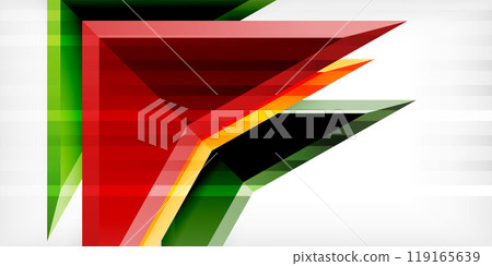Abstract background color triangles and arrows composition. Vector Illustration For Wallpaper, Banner, Background, Card, Book Illustration, landing page Abstract background color triangles and arrows composition. Vector Illustration For Wallpaper, Banner, Background, Card, Book Illustration, landing page 119165639
