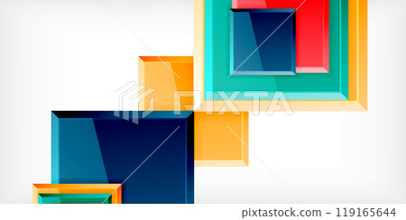 Shiny glossy metallic or plastic square design background. Vector Illustration For Wallpaper, Banner, Background, Card, Book Illustration, landing page 119165644