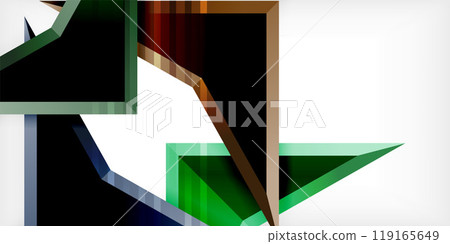 Abstract background color triangles and arrows composition. Vector Illustration For Wallpaper, Banner, Background, Card, Book Illustration, landing page 119165649