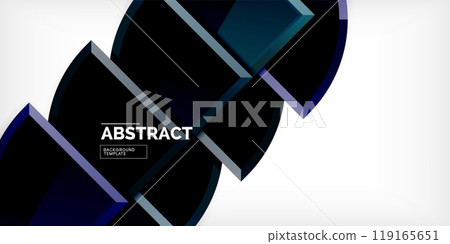 Abstract background - circles and round triangles with 3d effect. Vector Illustration For Wallpaper, Banner, Background, Card, Book Illustration, landing page Abstract background - circles and round triangles with 3d effect. Vector Illustration For Wallpaper, Banner, Background, Card, Book Illustration, landing page 119165651
