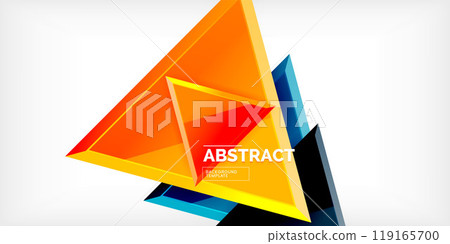 Abstract background - glossy triangles. Vector Illustration For Wallpaper, Banner, Background, Card, Book Illustration, landing page 119165700