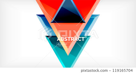 Abstract background - glossy triangles. Vector Illustration For Wallpaper, Banner, Background, Card, Book Illustration, landing page Abstract background - glossy triangles. Vector Illustration For Wallpaper, Banner, Background, Card, Book Illustration, landing page 119165704