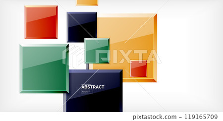 Colorful squares with reflections abstract background design. Vector Illustration For Wallpaper, Banner, Background, Card, Book Illustration, landing page Colorful squares with reflections abstract background design. Vector Illustration For Wallpaper, Banner, Background, Card, Book Illustration, landing page 119165709