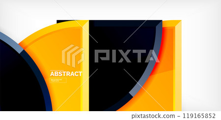 Glossy circles geometric background. Vector Illustration For Wallpaper, Banner, Background, Card, Book Illustration, landing page 119165852