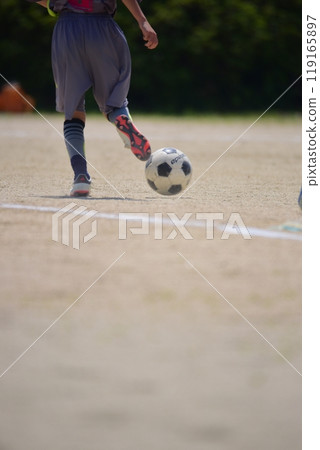 Soccer match, elementary school students Soccer match, elementary school students 119165897