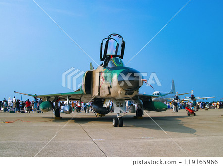 Air Self-Defense Force reconnaissance aircraft RF-4E on display 119165966