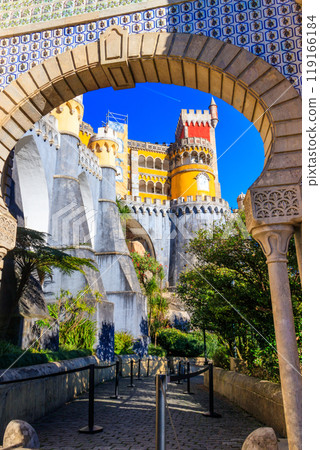 Pena National Palace in Sintra. Lisbon, Portugal 119166184