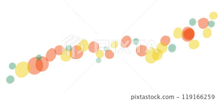 Colorful polka dot line illustration Colorful polka dot line illustration 119166259