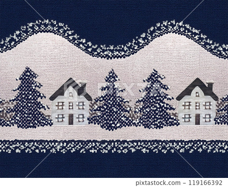 雪域城市景觀刺繡背景紋理生成 AI 119166392