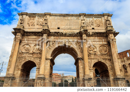 Arch of Constantine, famous landmark of Rome, Italy Arch of Constantine, famous landmark of Rome, Italy 119166442