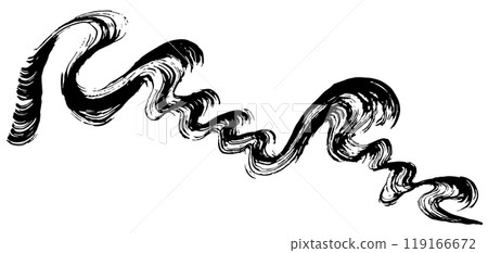 Waves, wriggling, hand-drawn illustration Waves, wriggling, hand-drawn illustration 119166672