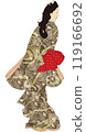 Beautiful woman looking back, snake, New Year's card material, 2025 119166692