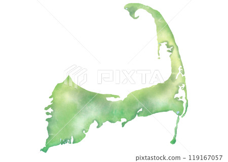 Cape Cod watercolor map 119167057
