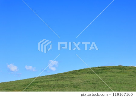 Blue sky and fields 1 119167160