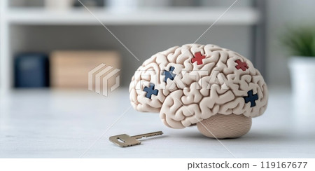 Psychological insight: psychology and psychoanalysis, mental processes and neuroscience, key to effective treatment for brain-related mental illnesses and disorders. 119167677