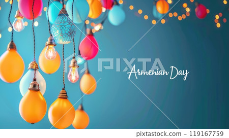 Festive celebration: armenian independence day, dynamic background with ample space for text, perfect for wallpapers, banner, poster, card, flyers, and creative graphic designs 119167759