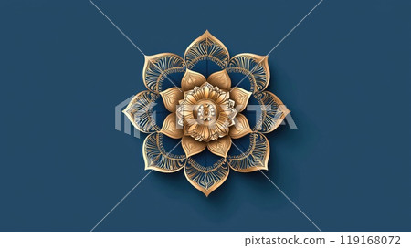 Spiritual design: Mandala with complex patterns and geometric , symbolizing the universe's unity and the path to enlightenment, to inspire meditation and contemplation. Spiritual design: Mandala with complex patterns and geometric , symbolizing the universe's unity and the path to enlightenment, to inspire meditation and contemplation. 119168072