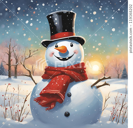雪人 雪人 冬天 聖誕節 雪人 雪人 冬天 聖誕節 119168202