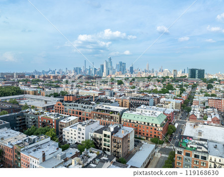 Aerial View of Hoboken and New Jersey Skyline Aerial View of Hoboken and New Jersey Skyline 119168630