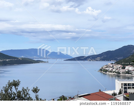 Panoramic view from Neum town in Bosnia and Herzegovina, Europe 119168837