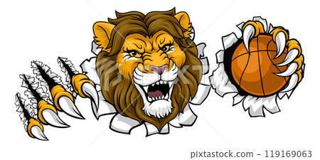 Lion Basketball Animal Sports Team Mascot 119169063