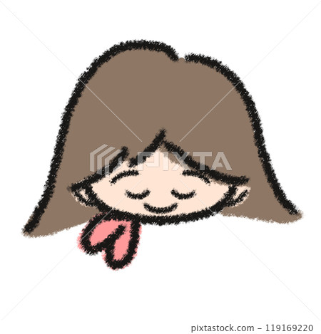 Illustration of a girl wearing a scarf 119169220