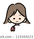 戴圍巾的女士插畫 119169223