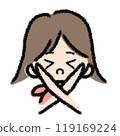 戴圍巾的女士插畫 119169224