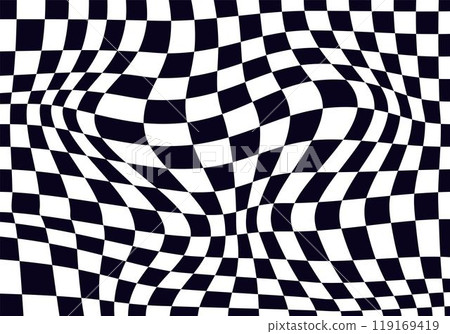 Psychedelic checkerboard pattern 119169419