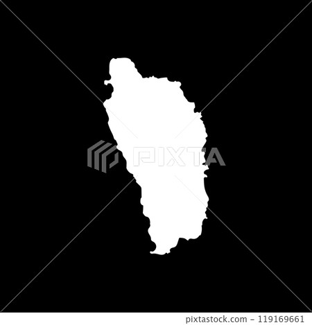 Dominica Map Illustration Icon Dominica Map Illustration Icon 119169661