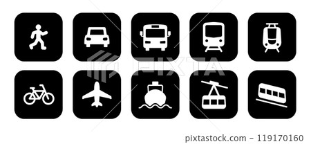 為車輛設置的簡單圖標 為車輛設置的簡單圖標 119170160