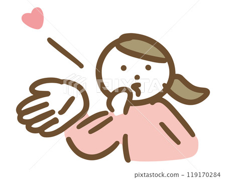 A young woman in casual clothes blowing a kiss (upper body) A young woman in casual clothes blowing a kiss (upper body) 119170284