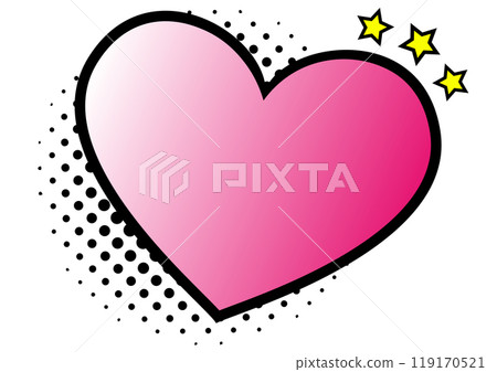 American comic book style heart frame 119170521
