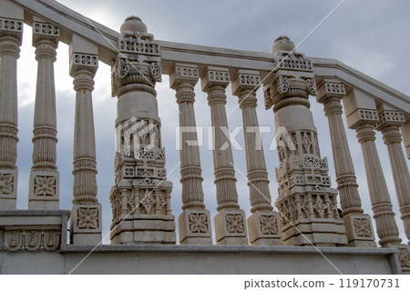 Erzurum Double Minaret Madrasa Stone Intricate Carvings and Embellishments. 119170731