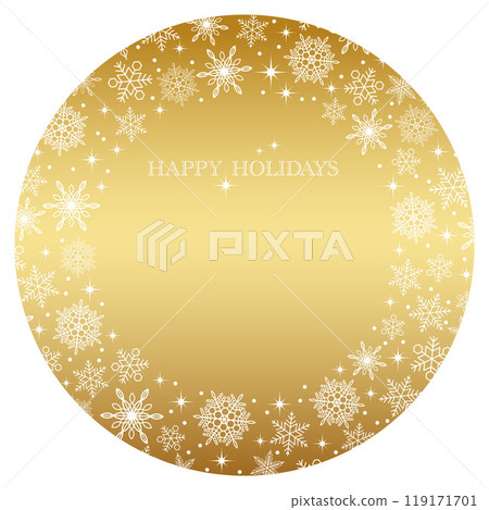 帶有文本空間的節日快樂圓形框架 119171701