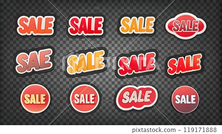 Sale discount label, seasonal sale for your business 119171888