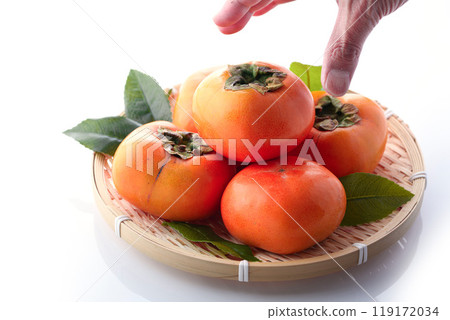 Autumn taste: Persimmon (white background) 119172034