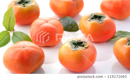Autumn taste: Persimmon (white background) 119172065