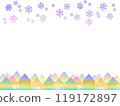 Colorful winter cityscape illustration 119172897