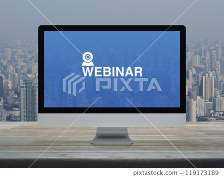 Business seminar online concept Business seminar online concept 119173189